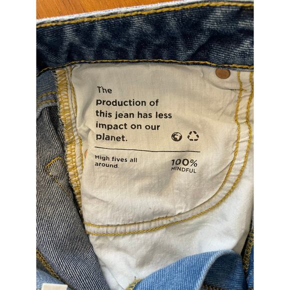 Pacsun Womens Jeans Size 28 90s Boyfriend Two Toned All Cotton Medium Light Wash - Picture 4 of 9